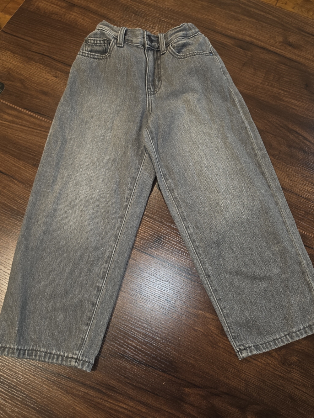 Boys Baggy Jeans in Washed Gray
